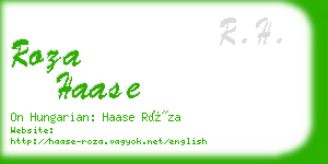 roza haase business card